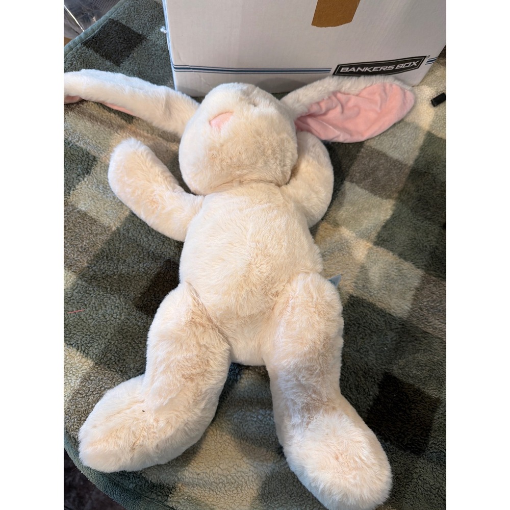 Spark Create Imagine Cream Plush Bunny Rabbit Floppy Ears Pink Stuffed Animal